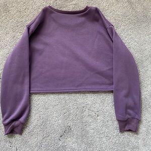 Purple Cropped Sweatsuit